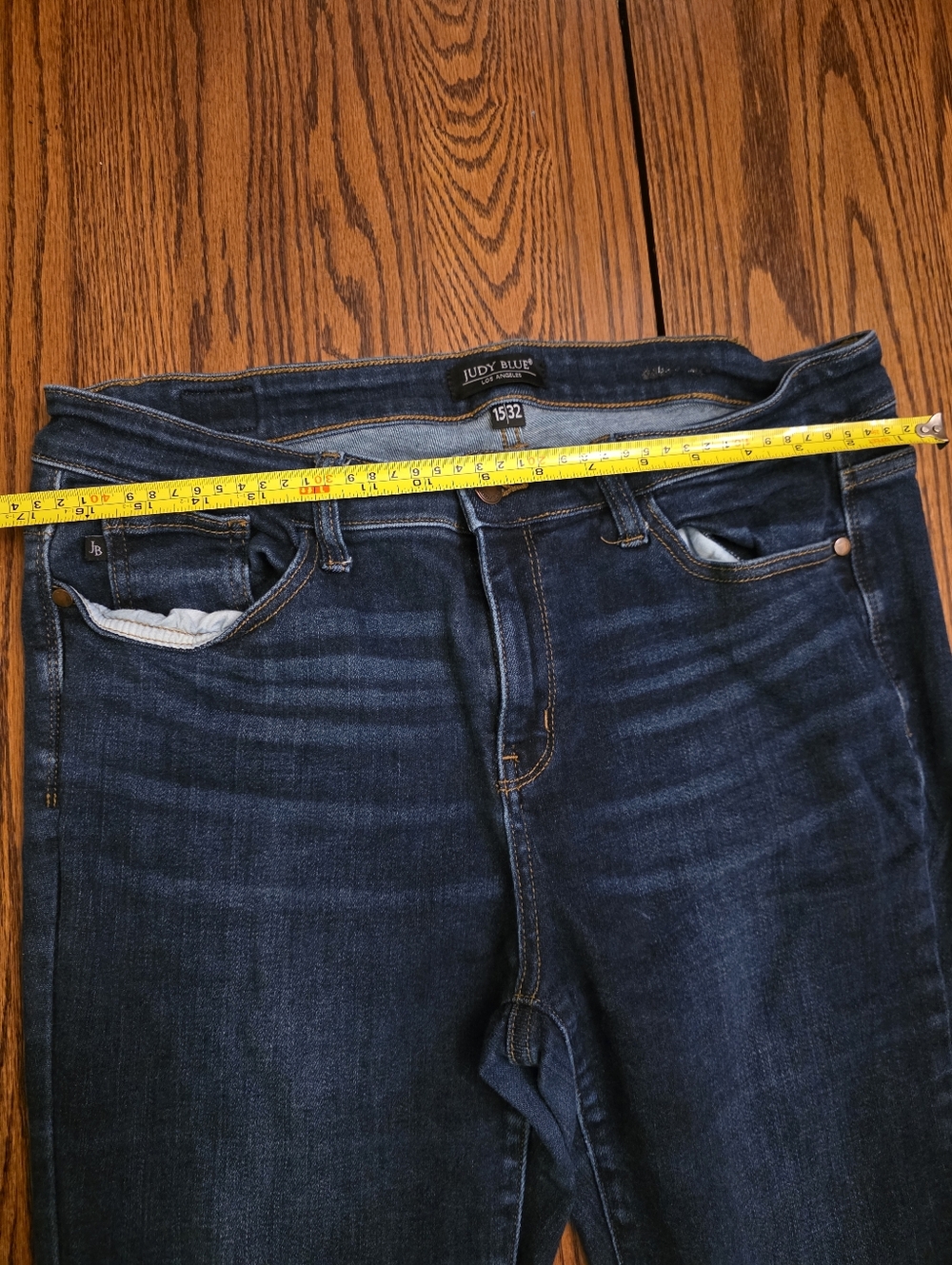 Judy Blue Women's Size 15 / 32W Dark Wash Straight Leg Jeans - Picture 7 of 9